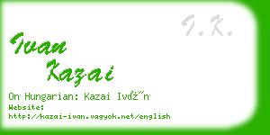 ivan kazai business card